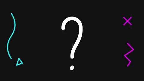 Quirky Question Marks with Squiggly Lines and Symbols Vídeos de archivo 339388920