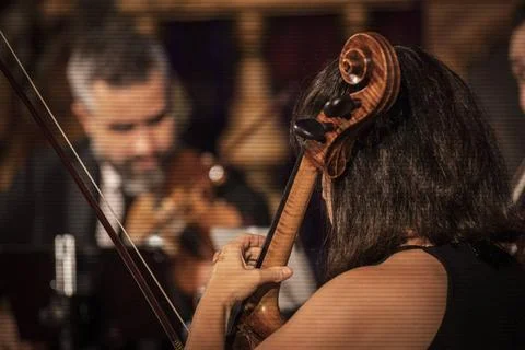  Quiroga Quartet Quiroga Quartet, string quartet, Església Nostra Senyora .. Stock Photos