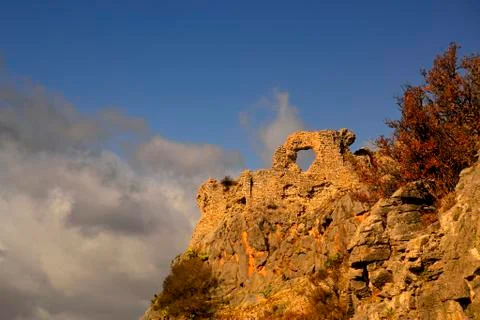 Quirra castle Foto stock