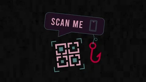 Quishing scam - qr code phishing alert. Fake QR payment traps in 8-second 스톡 동영상 323433723