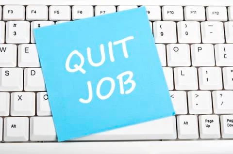 Quit job message Stock Photos