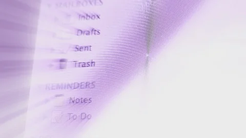 Quit Mail button on the Apple Computers iMac Stock Footage 99138340