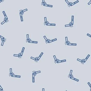 Quit smoking cigarette line vector seamless pattern Illustrazione stock
