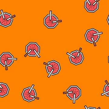 Quit smoking cigarette vector seamless pattern Stockillustratie