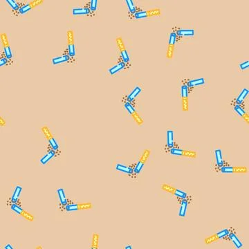 Quit smoking cigarette vector seamless pattern Illustrazione stock
