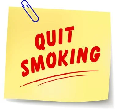 Quit smoking message Stock Illustration