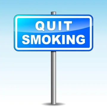 Quit smoking signpost Stock Illustration