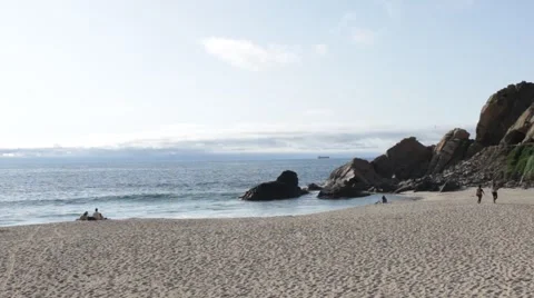 Quite &amp; lonely beach Stock Footage 46393675
