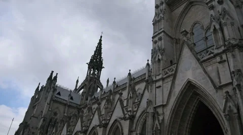 Quito Ecuador Gothic Basilica Stock Footage 35128568