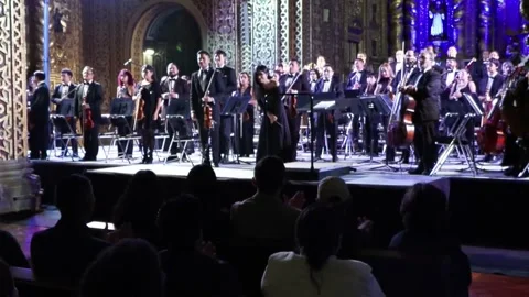 Quito marks close of Ibero-American gathering with concert by Ecuador's symphony Stock Footage 346432651