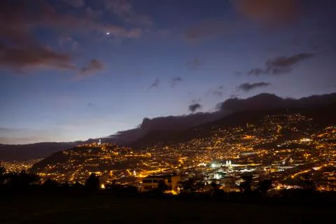 Quito at night Stock Photos