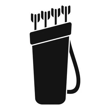 Quiver with arrows for bow and archery hunting or training Stock Illustration