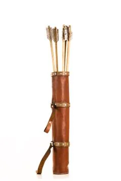 Quiver with arrows isolated Stock Photos