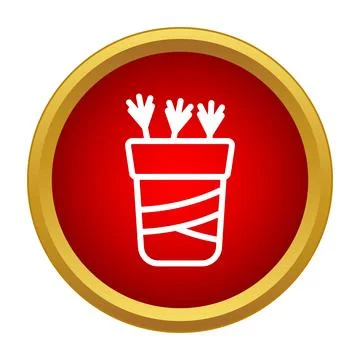 Quiver icon with three arrows in red circle Illustrazione stock