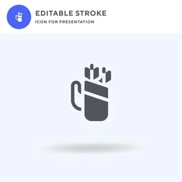 Quiver icon vector, filled flat sign, solid pictogram isolated on white, logo Stock Illustration