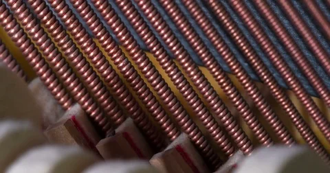 Quivering Strings Piano 4K Stock Footage 83639076