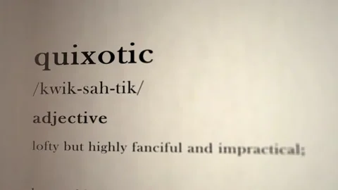 Quixotic Definition 스톡 동영상 159437588