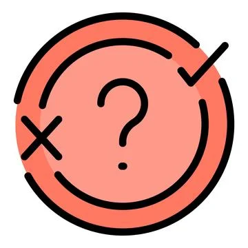 Quiz ask icon vector flat Stock Illustration