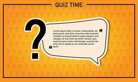 Quiz background. The concept is the question with the answer. vector. Stock Illustration