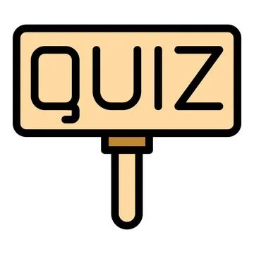 Quiz banner icon vector flat Stock Illustration
