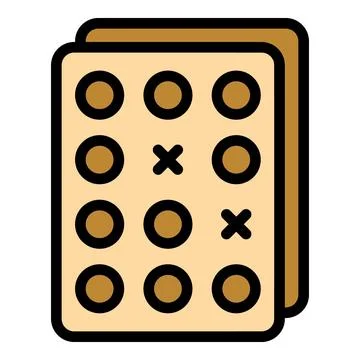 Quiz blister icon vector flat Stock Illustration