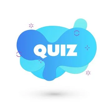 Quiz blue logo isolate on white, questionnaire icon, poll sign, flat bubble Stock Illustration