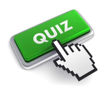 Quiz button 3d illustration isolated Stock Illustration