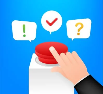 Quiz Button with speech bubble symbols, concept of questionnaire show sing, quiz Illustrazione stock
