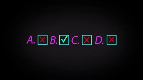 Quiz Checkbox Selection With Multiple Answer Options Stock Footage 345731270