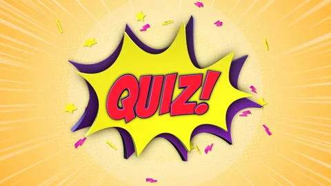 QUIZ Comic Text Animation, with Alpha Ma... | Stock Video | Pond5