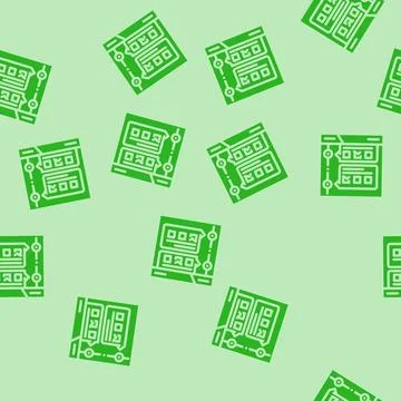 Quiz education platform glyph vector seamless pattern Stock Illustration