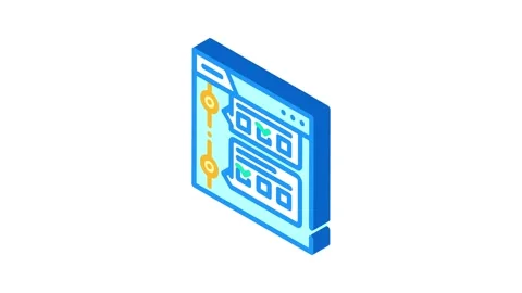 Quiz education platform isometric icon animation Stock Footage 327277460