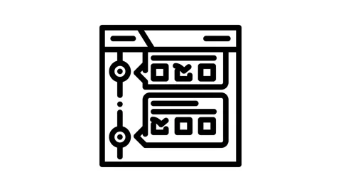 Quiz education platform line icon animation Stock Footage 326749379