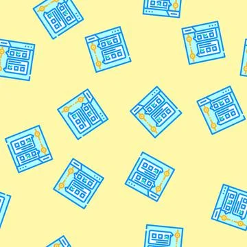 Quiz education platform vector seamless pattern Stock Illustration