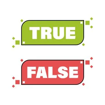 Quiz elements true or false Stock Illustration