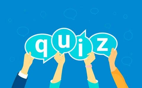 Quiz flat concept illustration Stock Illustration