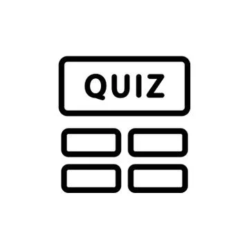 Quiz game icon vector outline illustration 스톡 일러스트