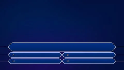 Quiz Game Interface with Question and Multiple Choices 스톡 일러스트