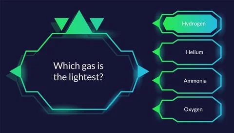 Quiz game questions or test menu choice templates with answers. Trivia contest Illustrazione stock