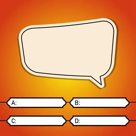 Quiz game vector illustration. Test, exam, answer, education, learning, internet Stock Illustration