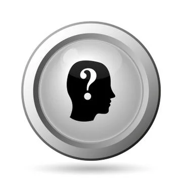 Quiz icon. Internet button on white background.. Stock Illustration