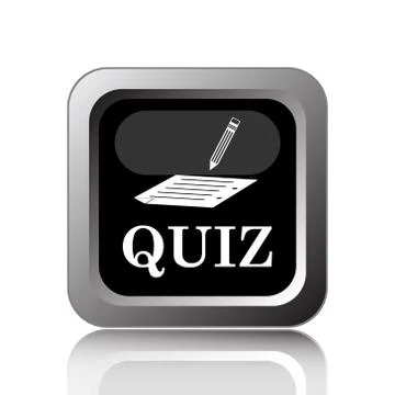 Quiz icon. Internet button on white background.. Stock Illustration