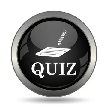 Quiz icon. Internet button on white background. . Stock Illustration
