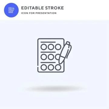 Quiz icon vector, filled flat sign, solid pictogram isolated on white, logo 库存插图