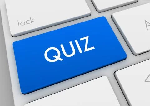 Quiz keyboard button 3d illustration isolated Ilustração Stock