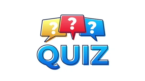 Quiz Logo Animation with Question Marks on White and Green Screen Stock Footage 309522291