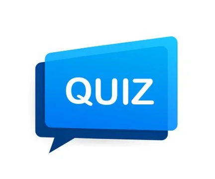 Quiz logo with clock, concept of questionnaire show sing, quiz button, question Stock Illustration
