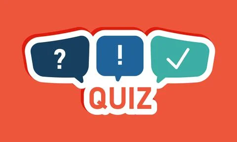 Quiz logo with speech bubble symbols, concept of questionnaire show sing, quiz Stock Illustration