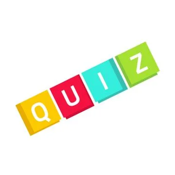 Quiz logo vector in cubes, questionnaire show icon concept Stock Illustration