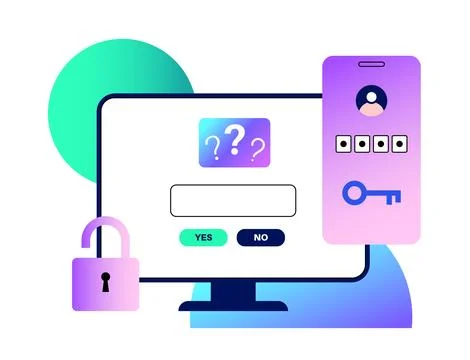 Quiz online concept Stock Illustration